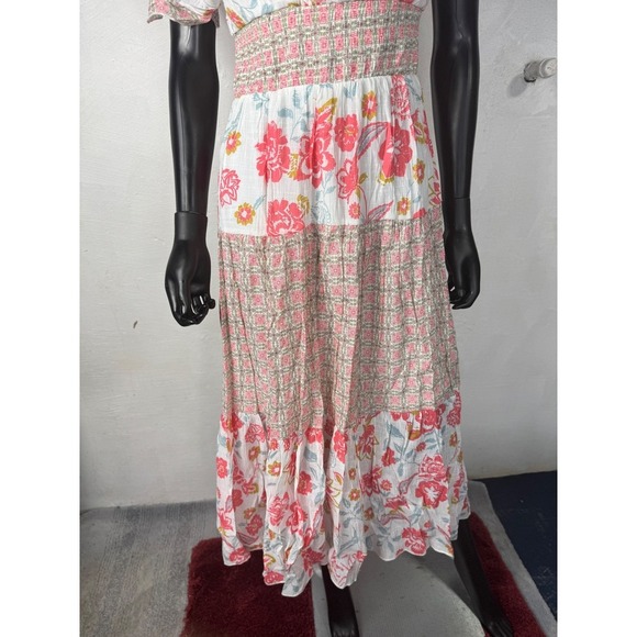 J Gee Dress Pink floral maxi dress, feminine and flirty, size S Nwot - Picture 3 of 9